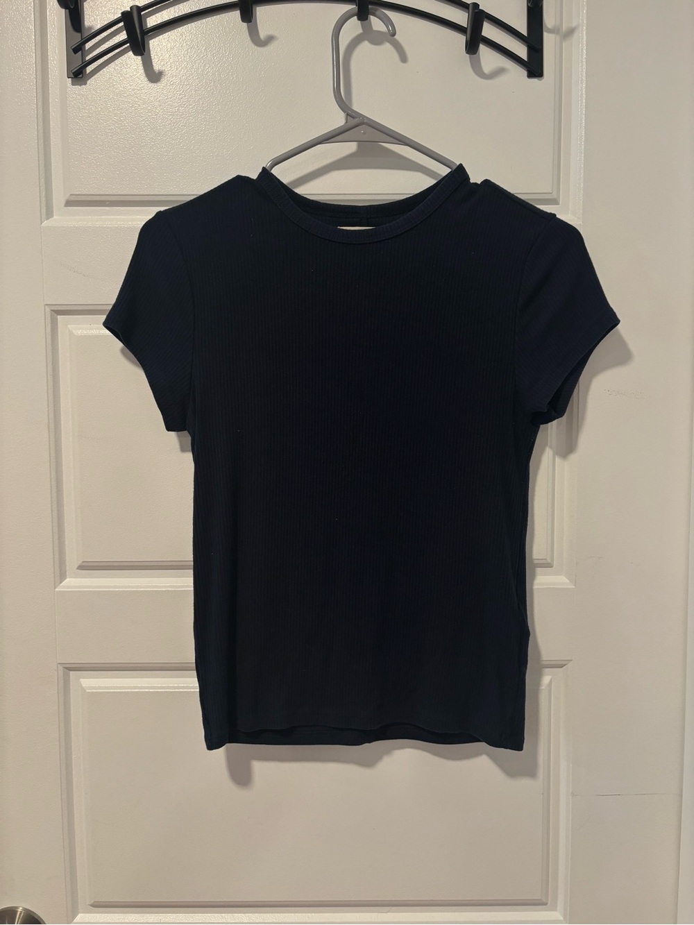 Madewell dark navy blue Ribbed Short-Sleeve Tee